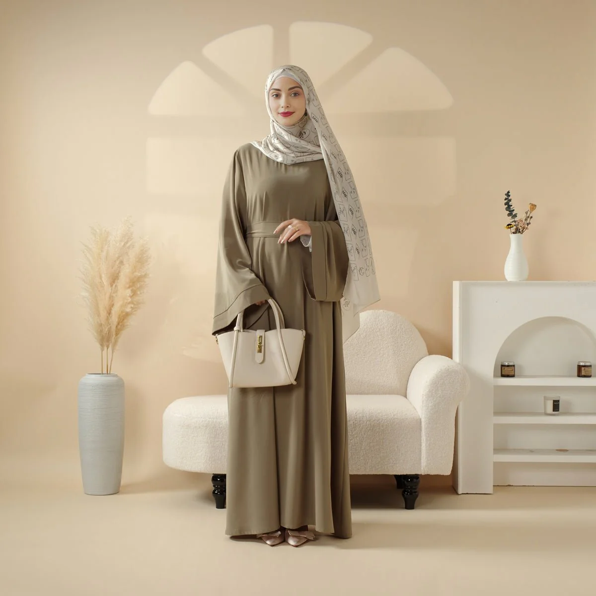 Essential Premium Loose Fit Abaya 2-Piece Set with Versatile Pockets (MA120) - Image 7