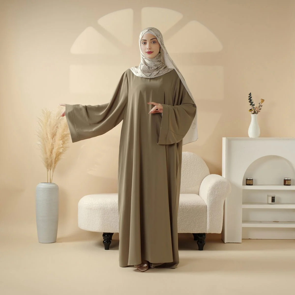 Essential Premium Loose Fit Abaya 2-Piece Set with Versatile Pockets (MA120) - Image 9