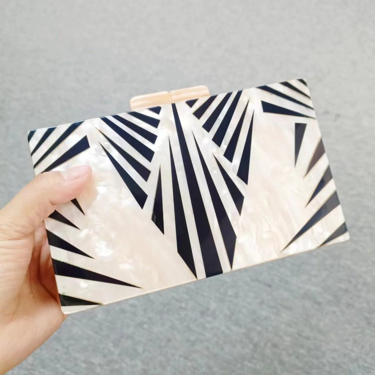 etro Zebra Pattern Dinner Bag  Acrylic Shoulder Chain Clutch for Women(MAC255) - Image 12