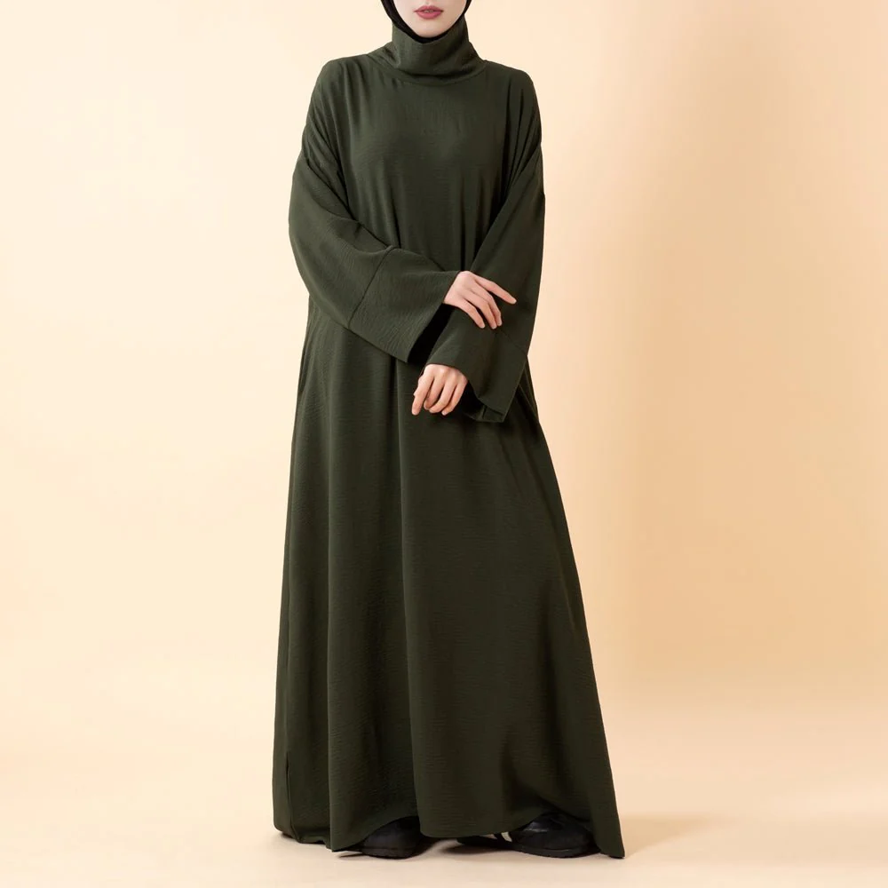Everyday Crepe Turtleneck Abaya – Relaxed Fit for All Seasons (MA384) - Image 11