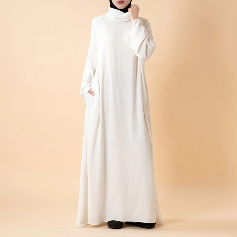 Everyday Crepe Turtleneck Abaya – Relaxed Fit for All Seasons (MA384) - Image 15