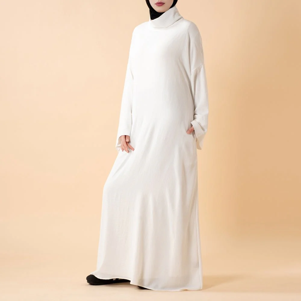 Everyday Crepe Turtleneck Abaya – Relaxed Fit for All Seasons (MA384) - Image 18