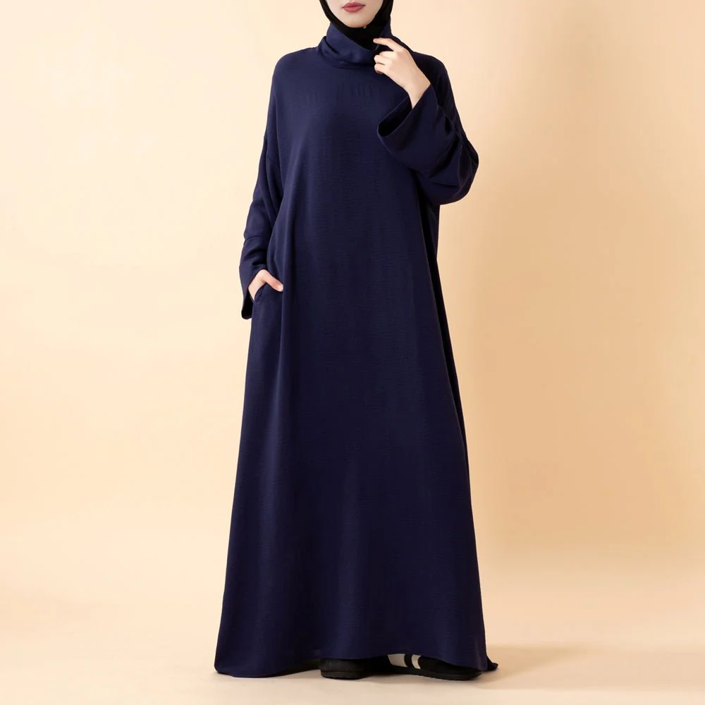 Everyday Crepe Turtleneck Abaya – Relaxed Fit for All Seasons (MA384) - Image 2