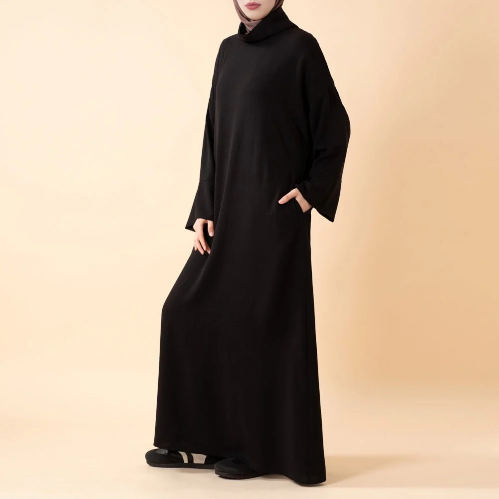 Everyday Crepe Turtleneck Abaya – Relaxed Fit for All Seasons (MA384) - Image 22