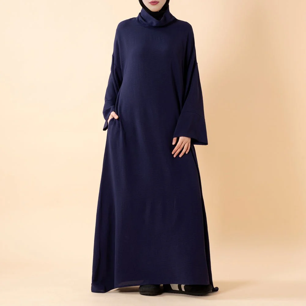 Everyday Crepe Turtleneck Abaya – Relaxed Fit for All Seasons (MA384) - Image 6