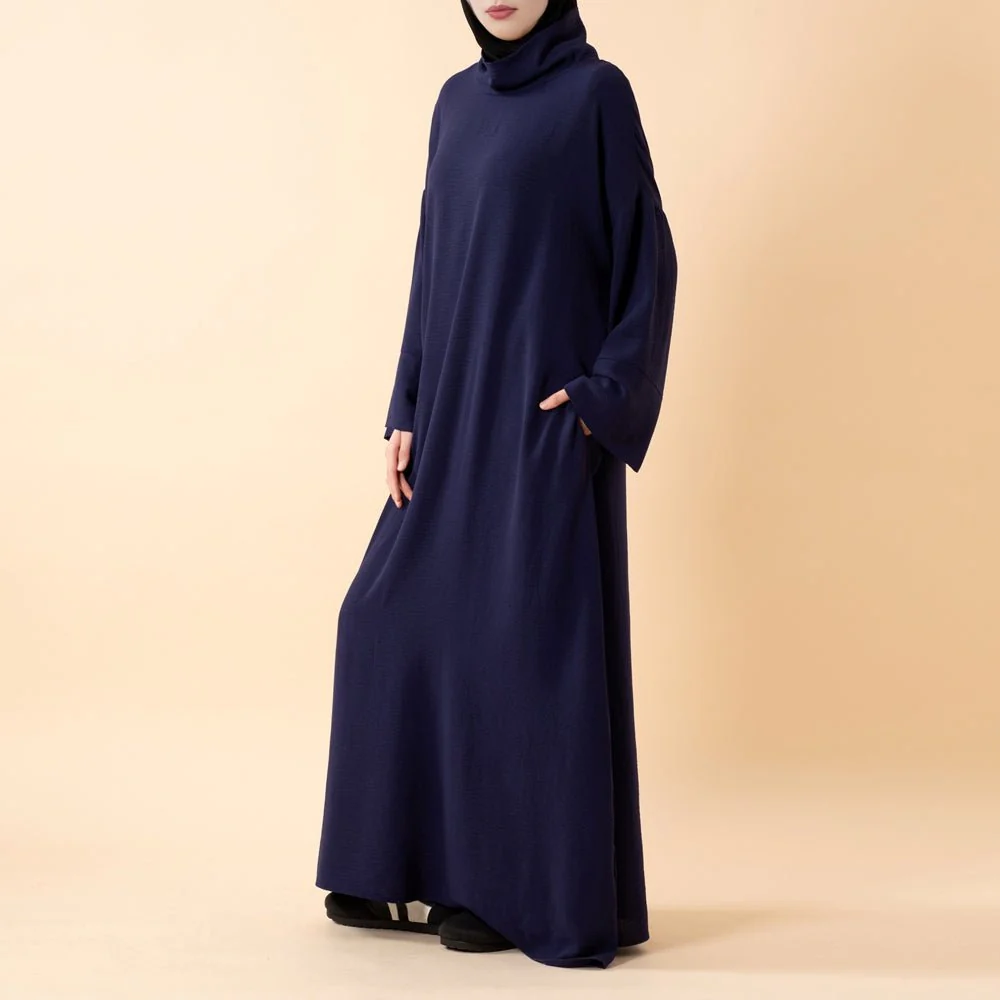 Everyday Crepe Turtleneck Abaya – Relaxed Fit for All Seasons (MA384) - Image 7