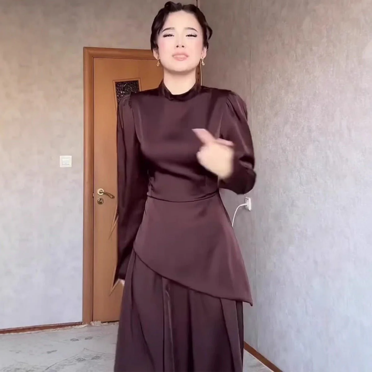 Exotic Long-Sleeve Maxi Dress Abaya (MA216) - Image 3