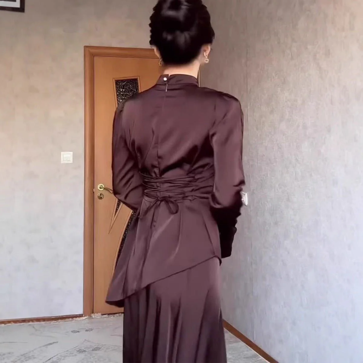 Exotic Long-Sleeve Maxi Dress Abaya (MA216) - Image 4