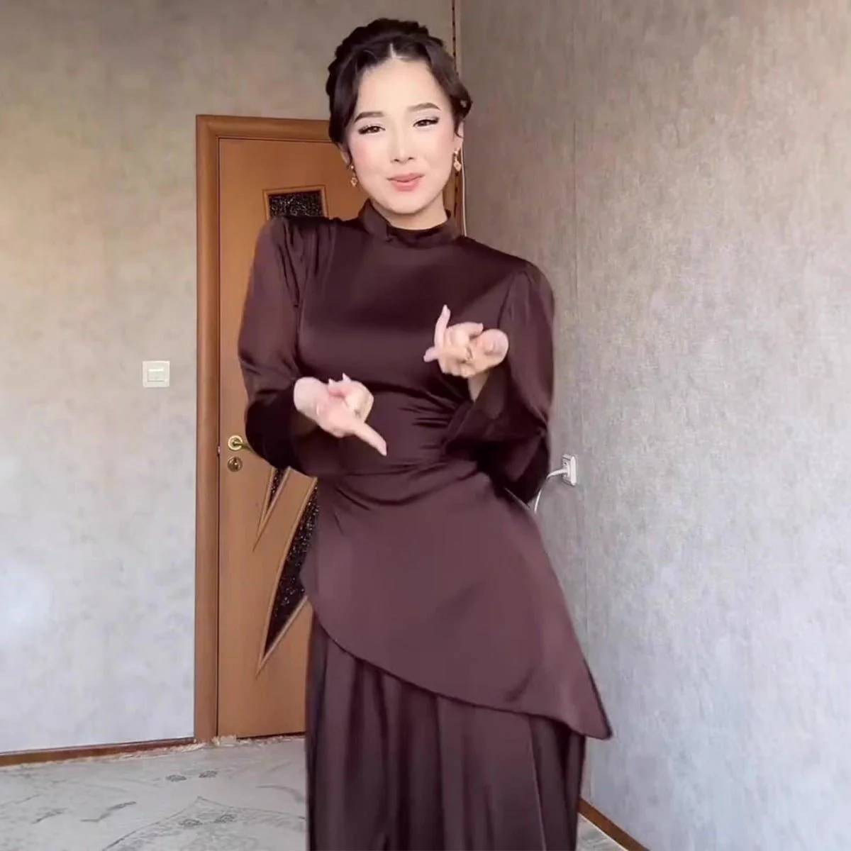 Exotic Long-Sleeve Maxi Dress Abaya (MA216) - Image 5