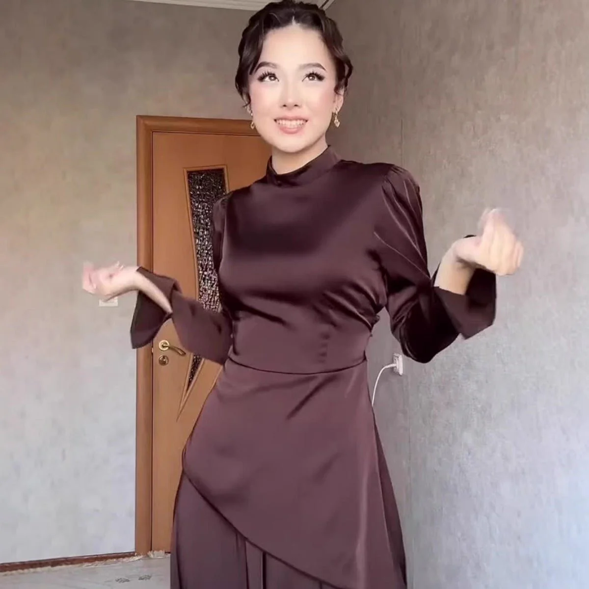 Exotic Long-Sleeve Maxi Dress Abaya (MA216) - Image 6