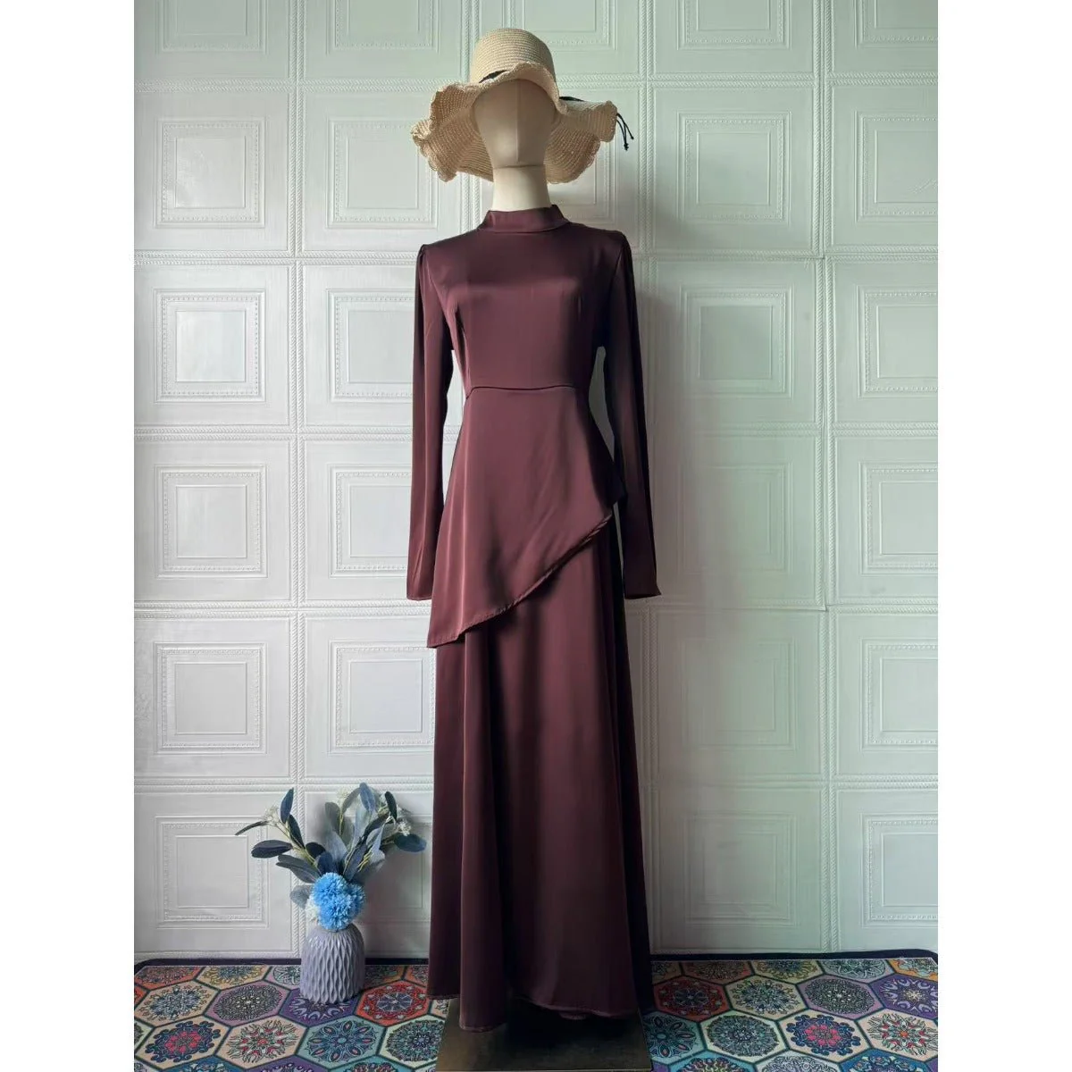 Exotic Long-Sleeve Maxi Dress Abaya (MA216) - Image 7