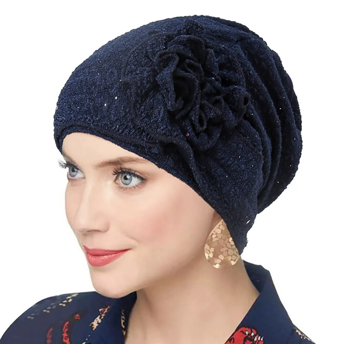 Fashion Women Solid Rose Flower Stretch Underscarf（MH112） - Image 11