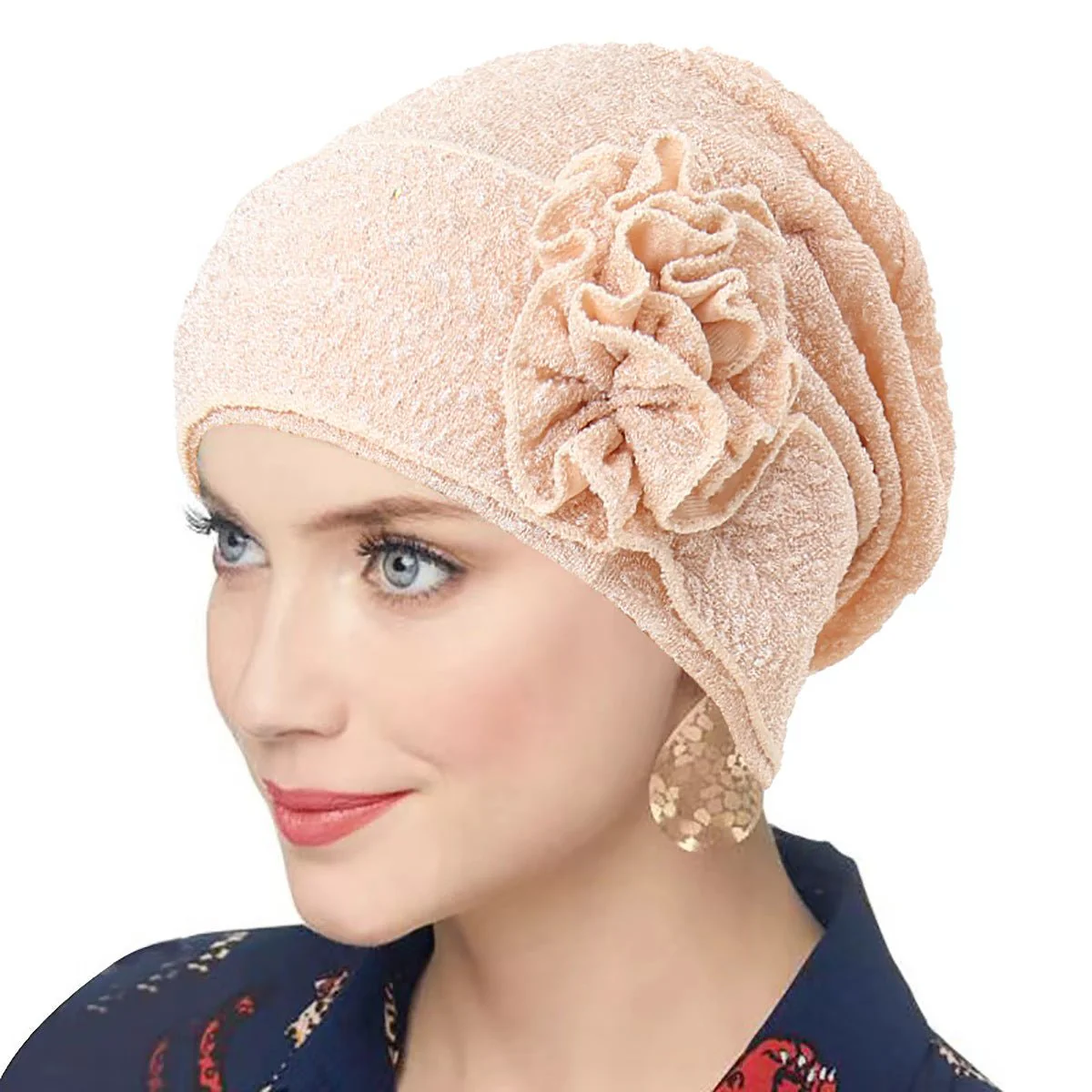 Fashion Women Solid Rose Flower Stretch Underscarf（MH112） - Image 5