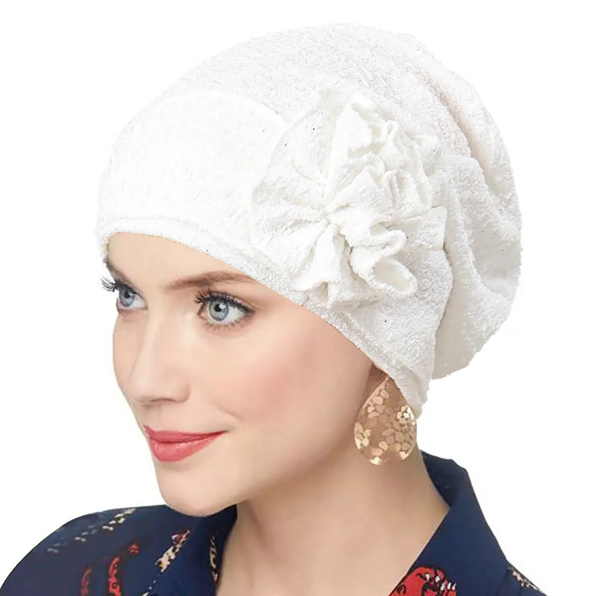 Fashion Women Solid Rose Flower Stretch Underscarf（MH112） - Image 6