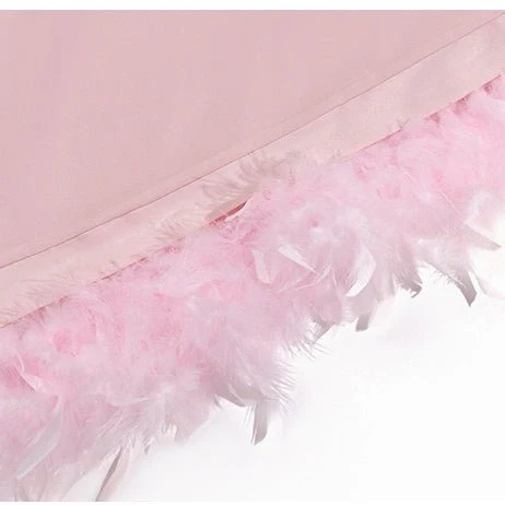 Feather-Trimmed Kimono Robe Abaya (MOA293) - Image 7