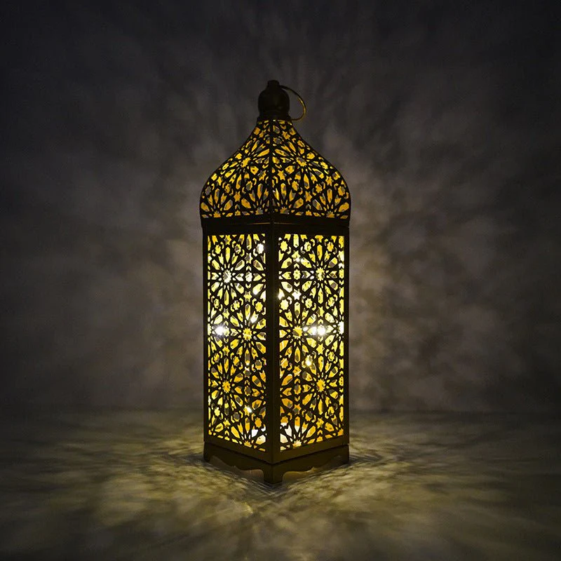 Festive Home Craft Decor Ramadan Hollow Moroccan Iron Lantern (MAC402) - Image 4
