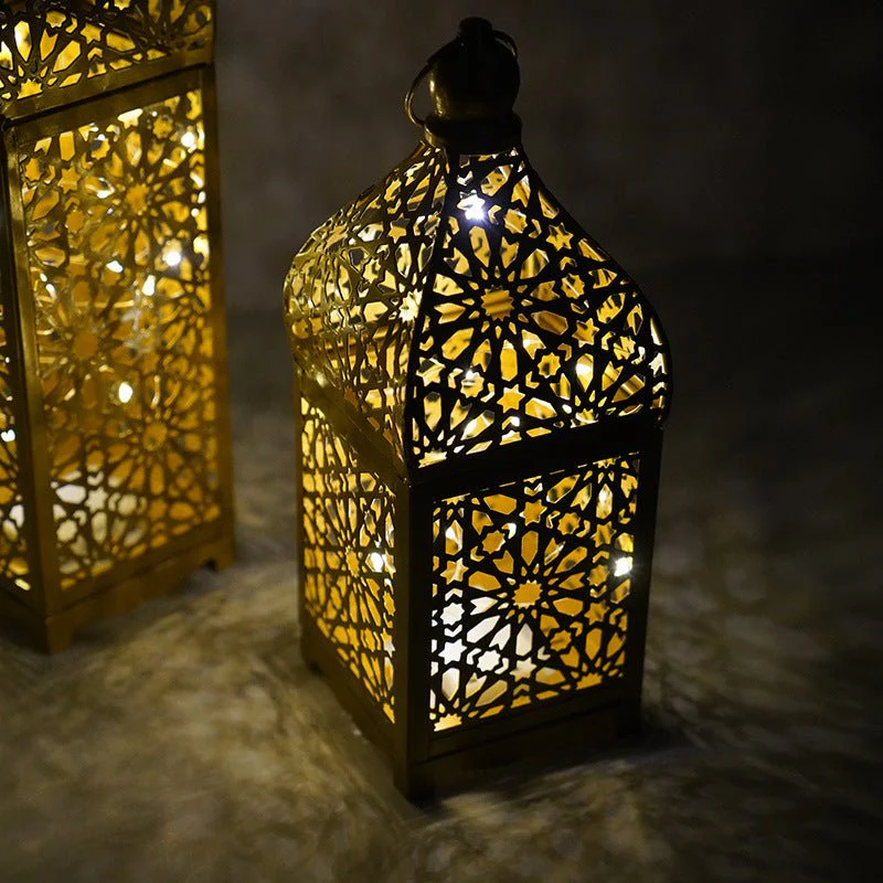 Festive Home Craft Decor Ramadan Hollow Moroccan Iron Lantern (MAC402) - Image 5