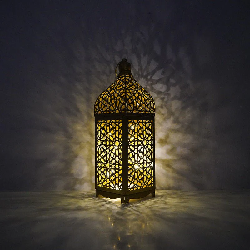 Festive Home Craft Decor Ramadan Hollow Moroccan Iron Lantern (MAC402) - Image 6