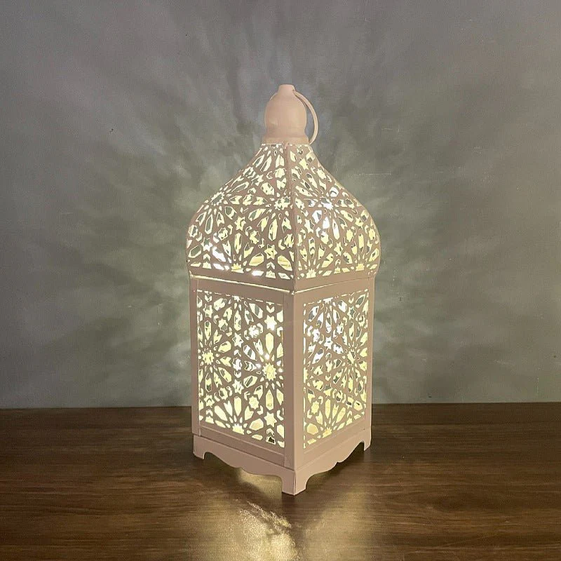 Festive Home Craft Decor Ramadan Hollow Moroccan Iron Lantern (MAC402) - Image 7