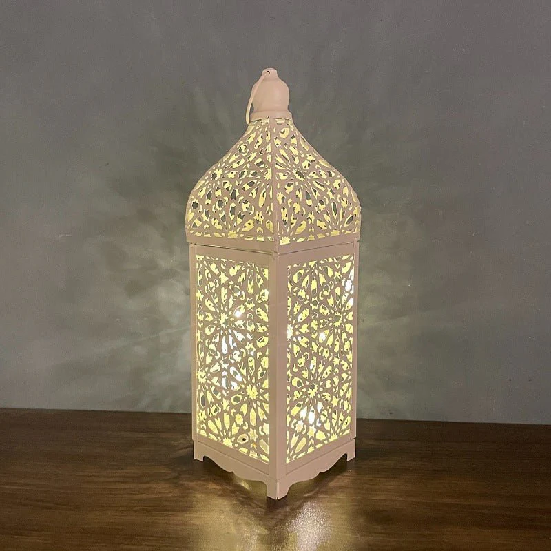 Festive Home Craft Decor Ramadan Hollow Moroccan Iron Lantern (MAC402) - Image 8