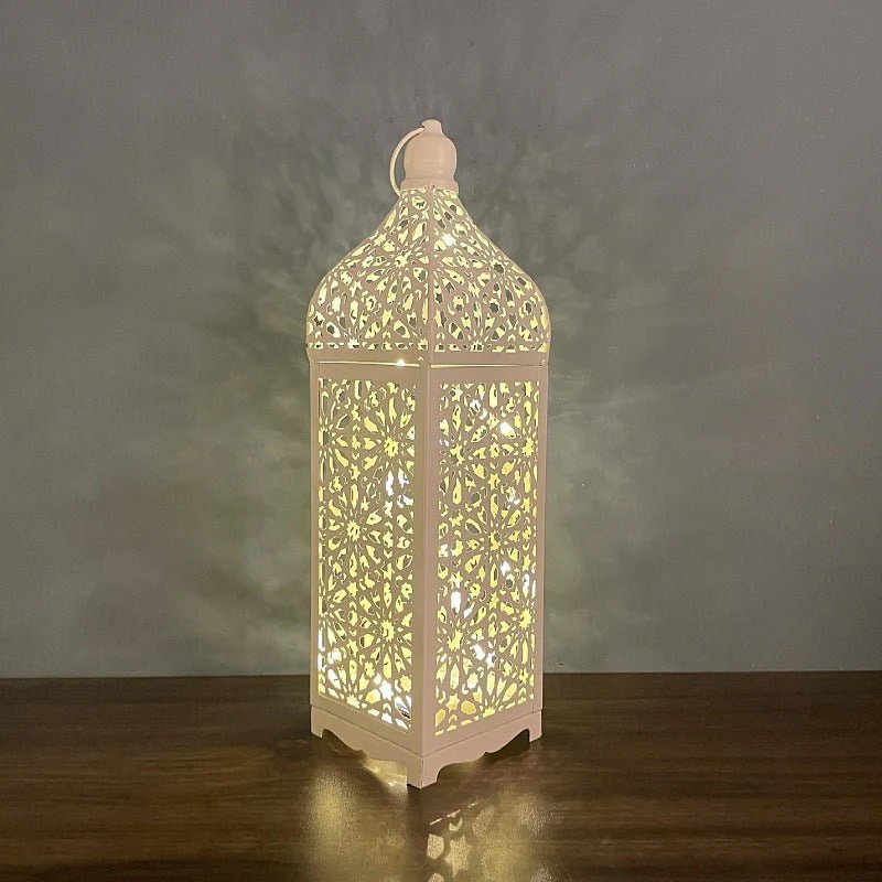 Festive Home Craft Decor Ramadan Hollow Moroccan Iron Lantern (MAC402) - Image 9