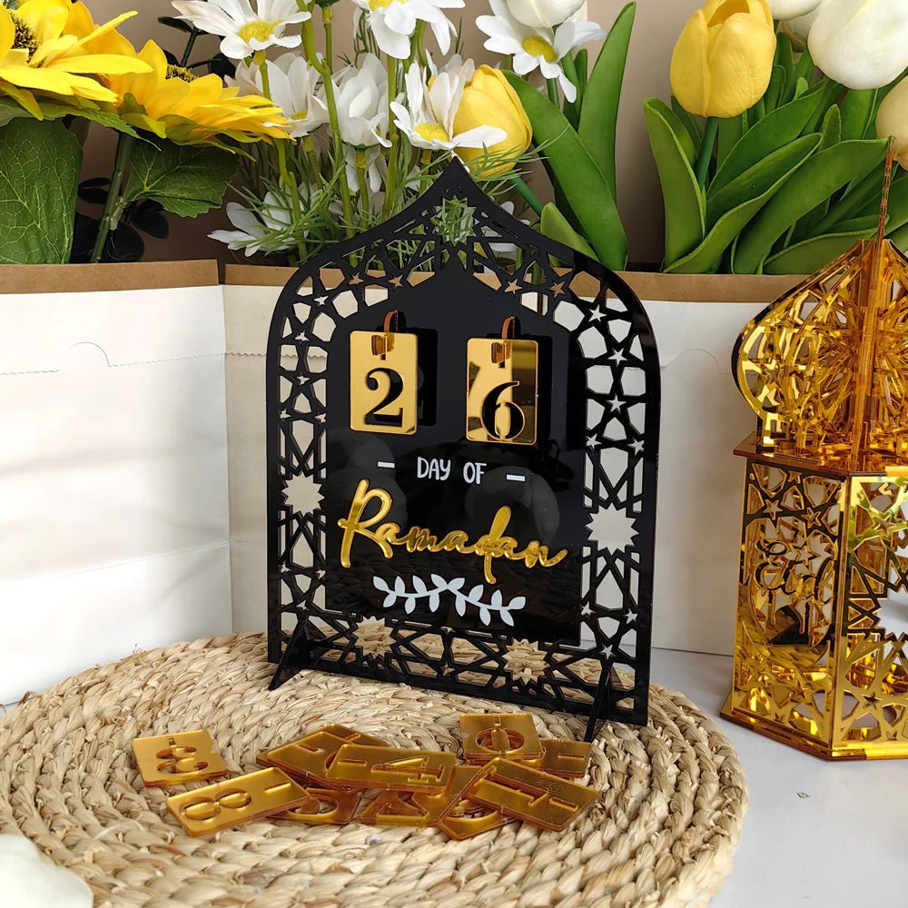 Festive Home Craft Ornament Ramadan Countdown Acrylic Tabletop Decor (MAC403) - Image 10
