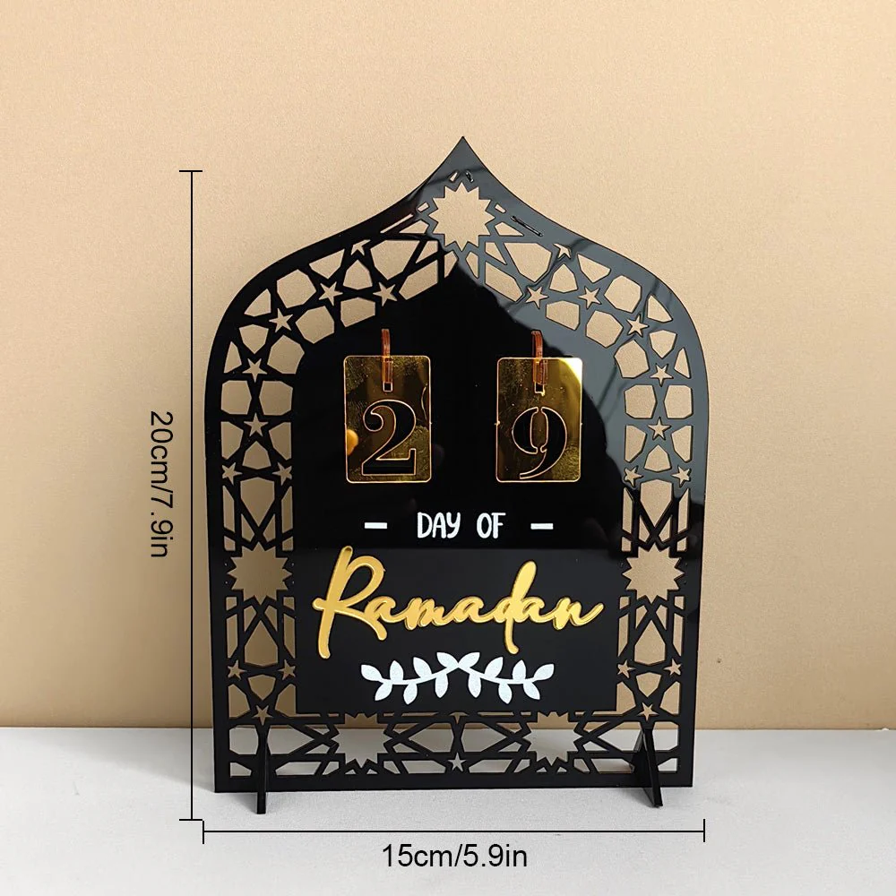 Festive Home Craft Ornament Ramadan Countdown Acrylic Tabletop Decor (MAC403) - Image 11