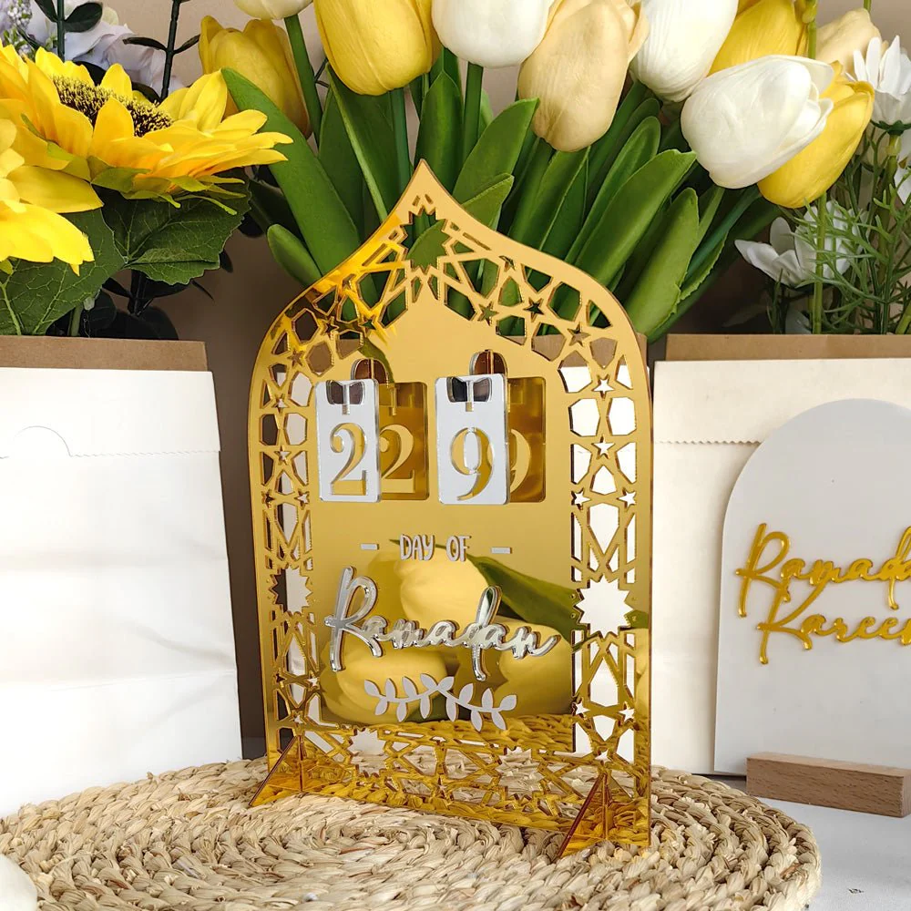 Festive Home Craft Ornament Ramadan Countdown Acrylic Tabletop Decor (MAC403) - Image 12