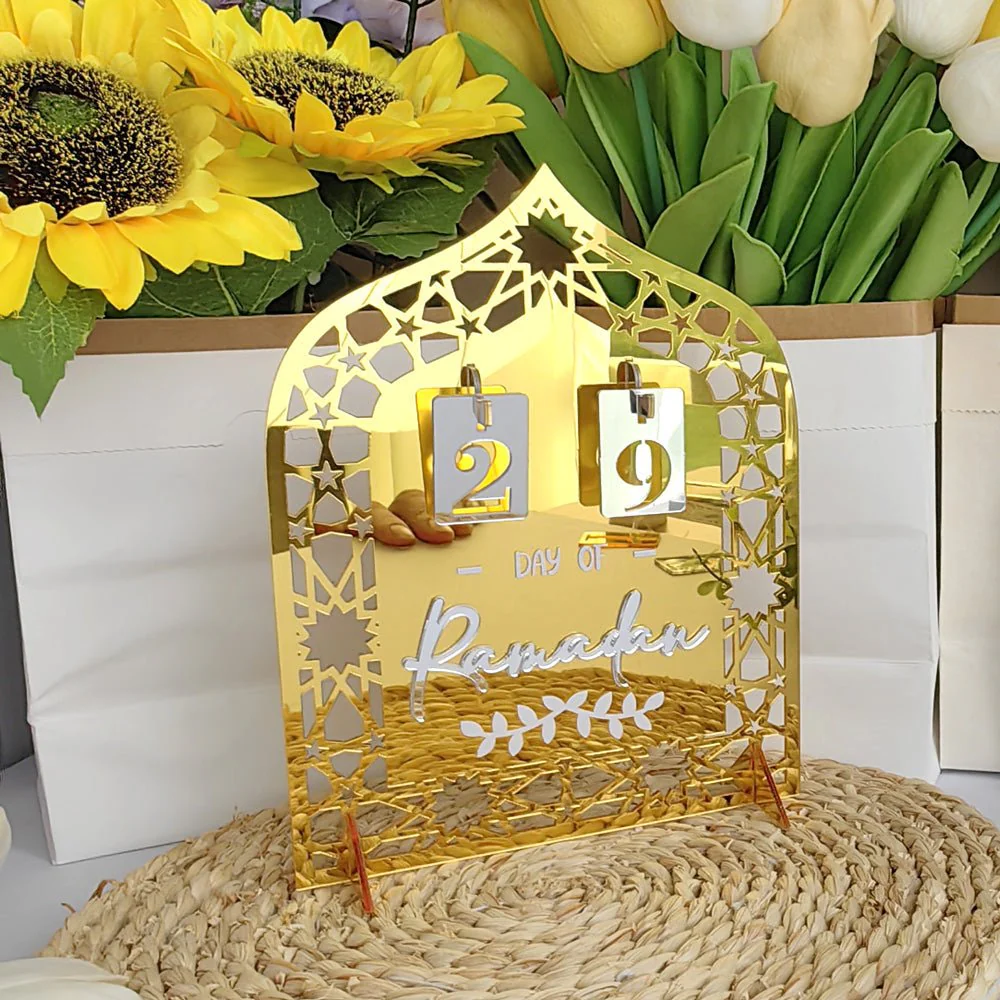 Festive Home Craft Ornament Ramadan Countdown Acrylic Tabletop Decor (MAC403) - Image 13