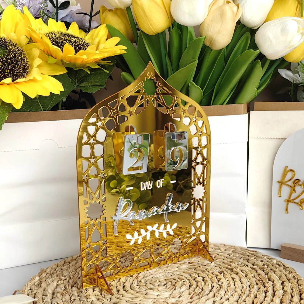 Festive Home Craft Ornament Ramadan Countdown Acrylic Tabletop Decor (MAC403) - Image 14