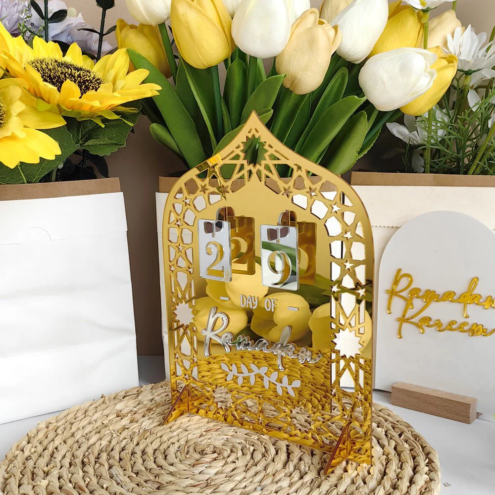 Festive Home Craft Ornament Ramadan Countdown Acrylic Tabletop Decor (MAC403) - Image 15