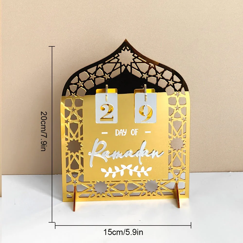 Festive Home Craft Ornament Ramadan Countdown Acrylic Tabletop Decor (MAC403) - Image 16