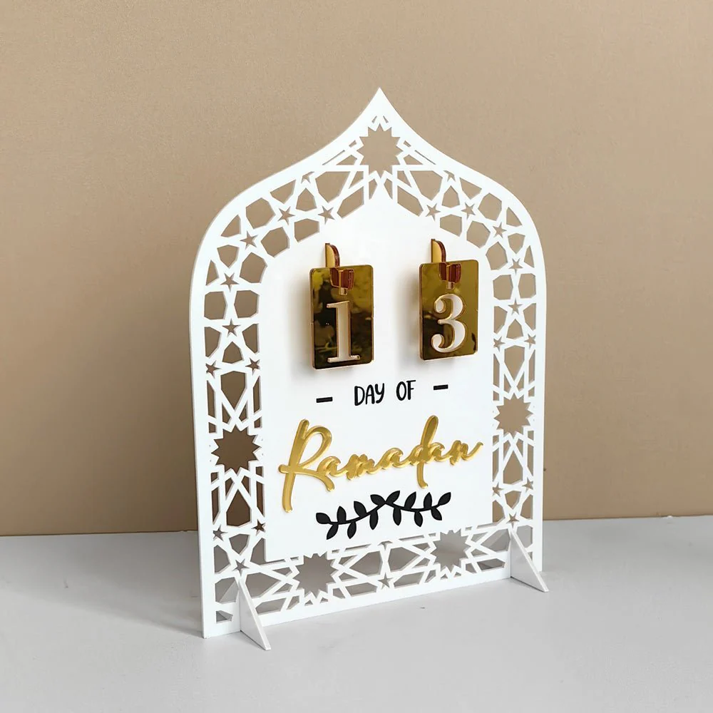 Festive Home Craft Ornament Ramadan Countdown Acrylic Tabletop Decor (MAC403) - Image 4