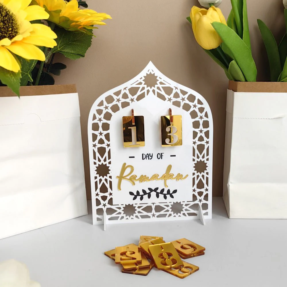 Festive Home Craft Ornament Ramadan Countdown Acrylic Tabletop Decor (MAC403) - Image 5