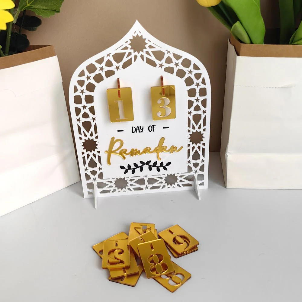 Festive Home Craft Ornament Ramadan Countdown Acrylic Tabletop Decor (MAC403) - Image 6