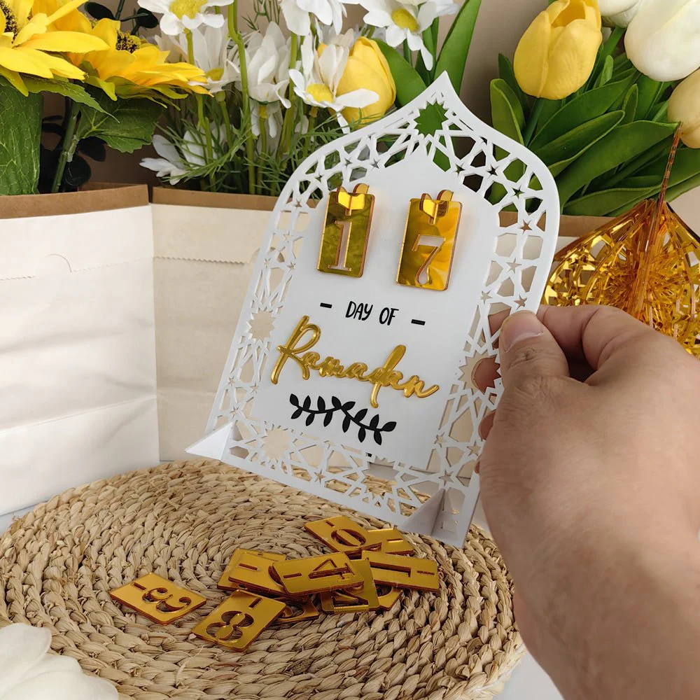 Festive Home Craft Ornament Ramadan Countdown Acrylic Tabletop Decor (MAC403) - Image 7