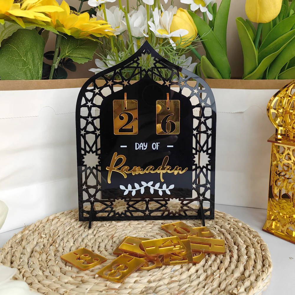 Festive Home Craft Ornament Ramadan Countdown Acrylic Tabletop Decor (MAC403) - Image 9