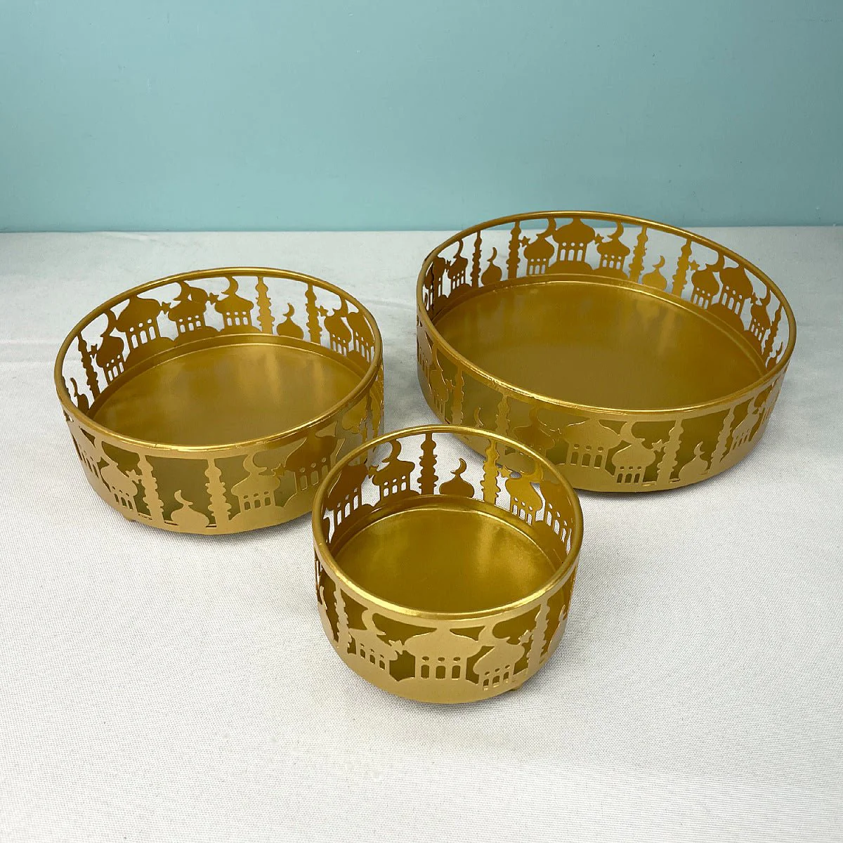 Festive Ramadan Iron Tray Candy Box 3-Piece Set (MAC382) - Image 4