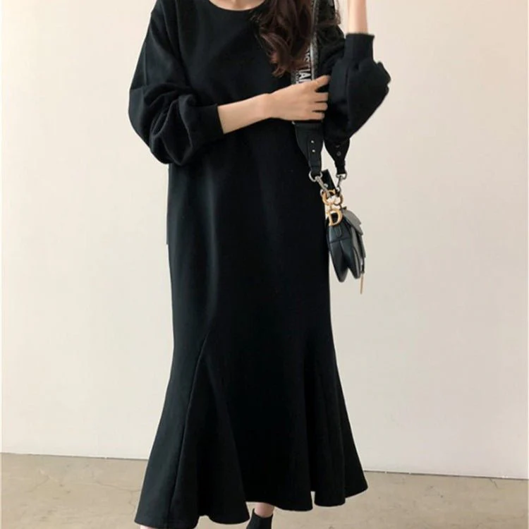 Fleece-Lined Sweatshirt Mermaid Dress(MS193) - Image 10