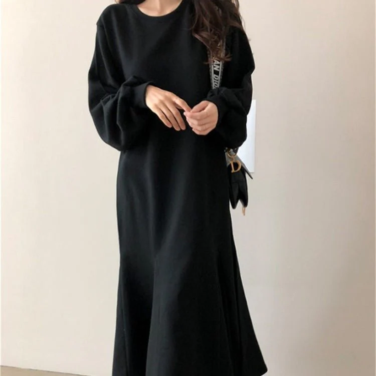Fleece-Lined Sweatshirt Mermaid Dress(MS193) - Image 11