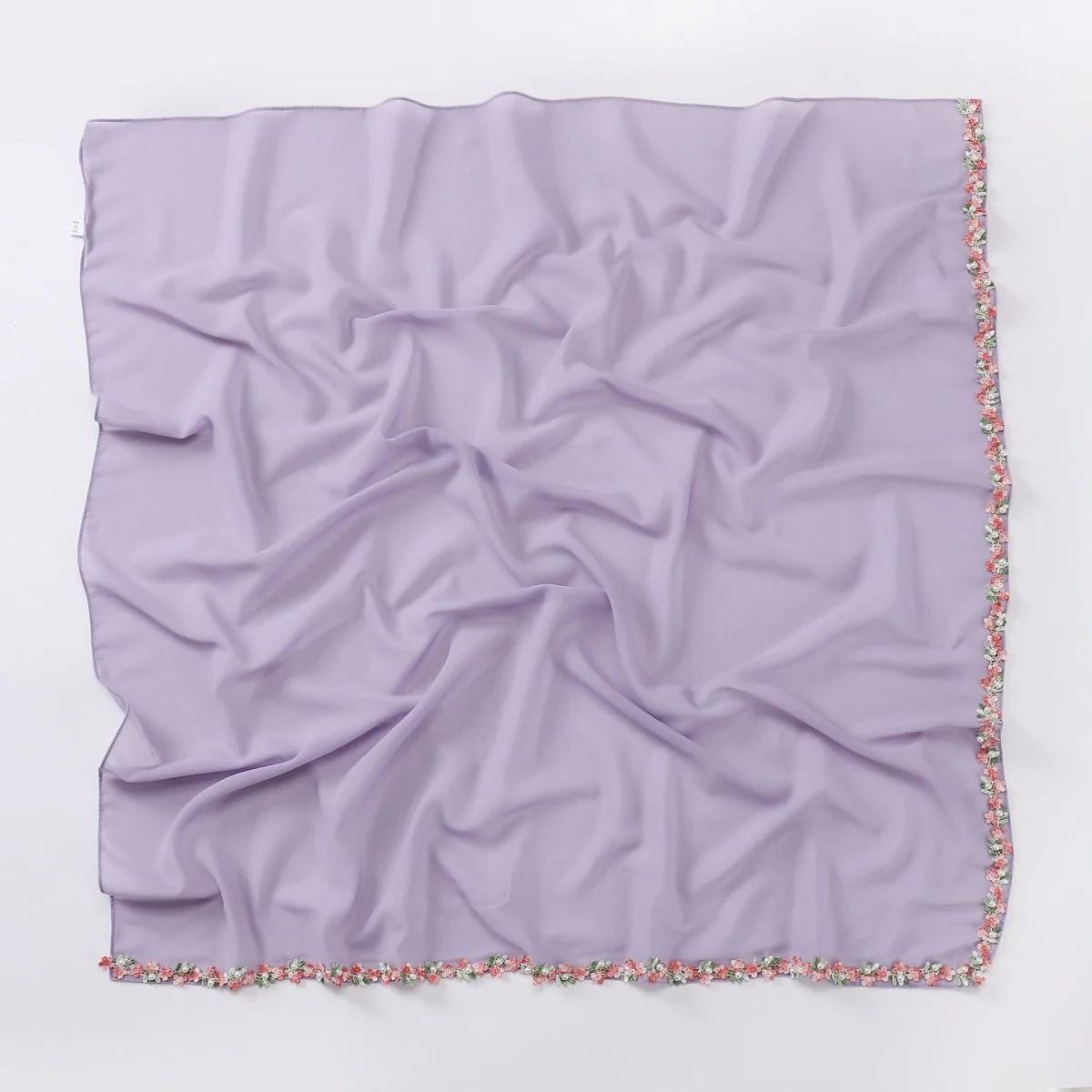 Floral Embellished Chiffon Hijab Scarf (MH221) - Image 6