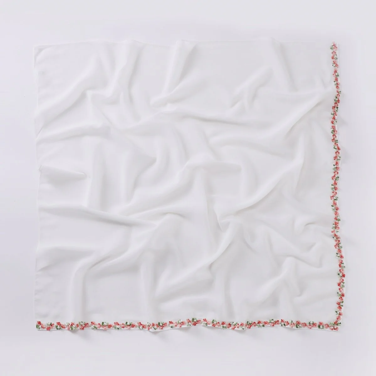 Floral Embellished Chiffon Hijab Scarf (MH221) - Image 9
