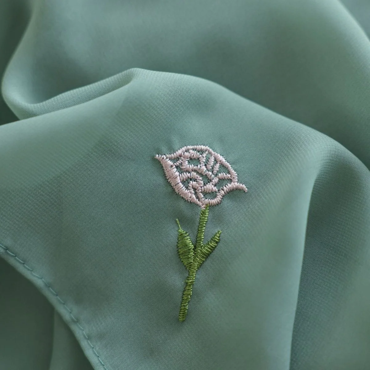 Floral Embroidered Abaya & Hijab Set(MOA248) - Image 10