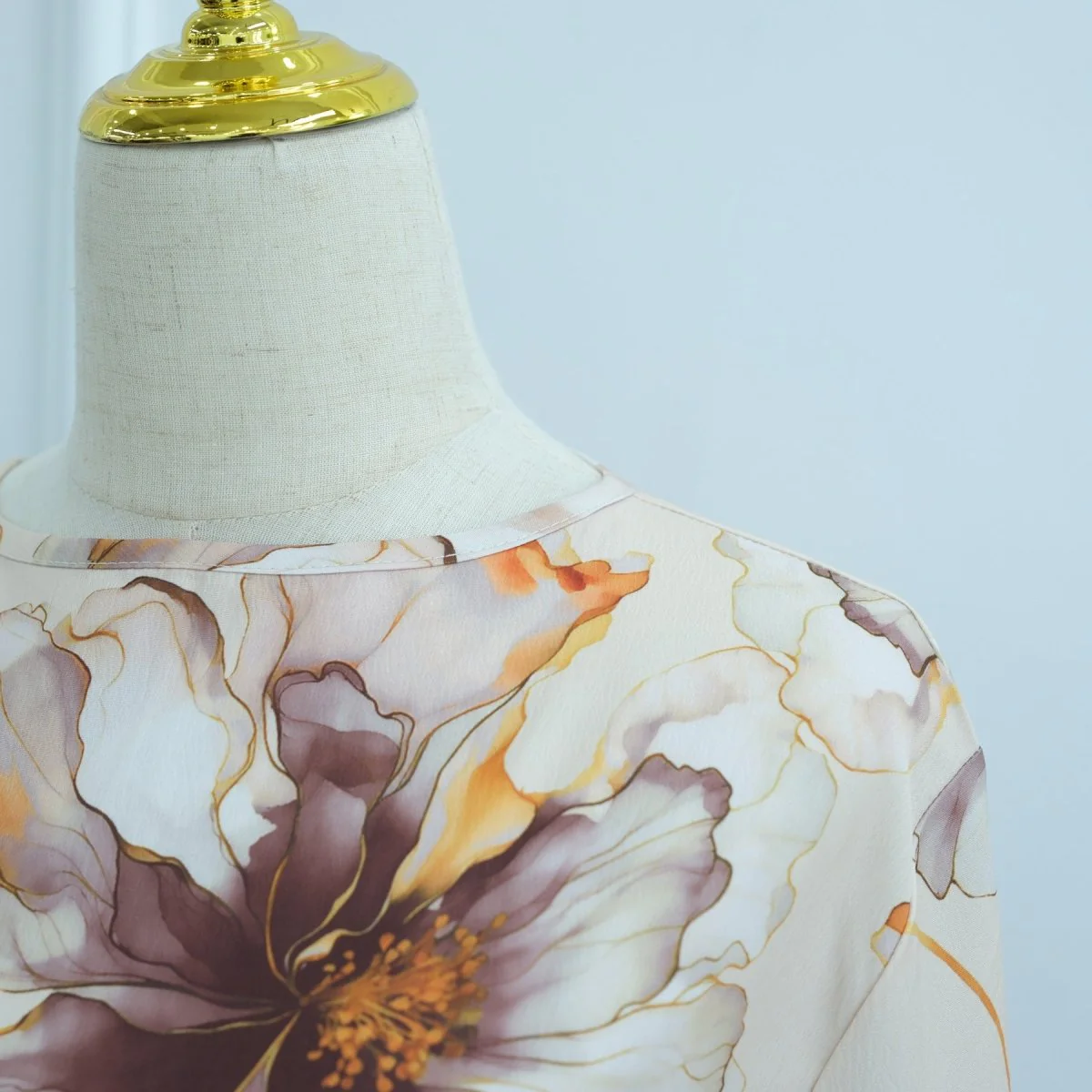 Floral Print Abaya with Bell Sleeves(MA332) - Image 12