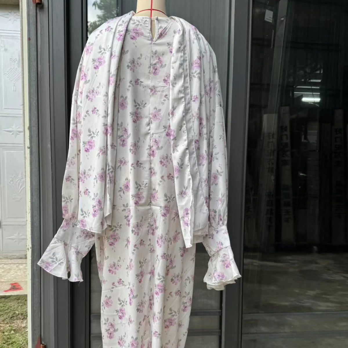 Floral Print Abaya with Matching Hijab (MA413) - Image 10