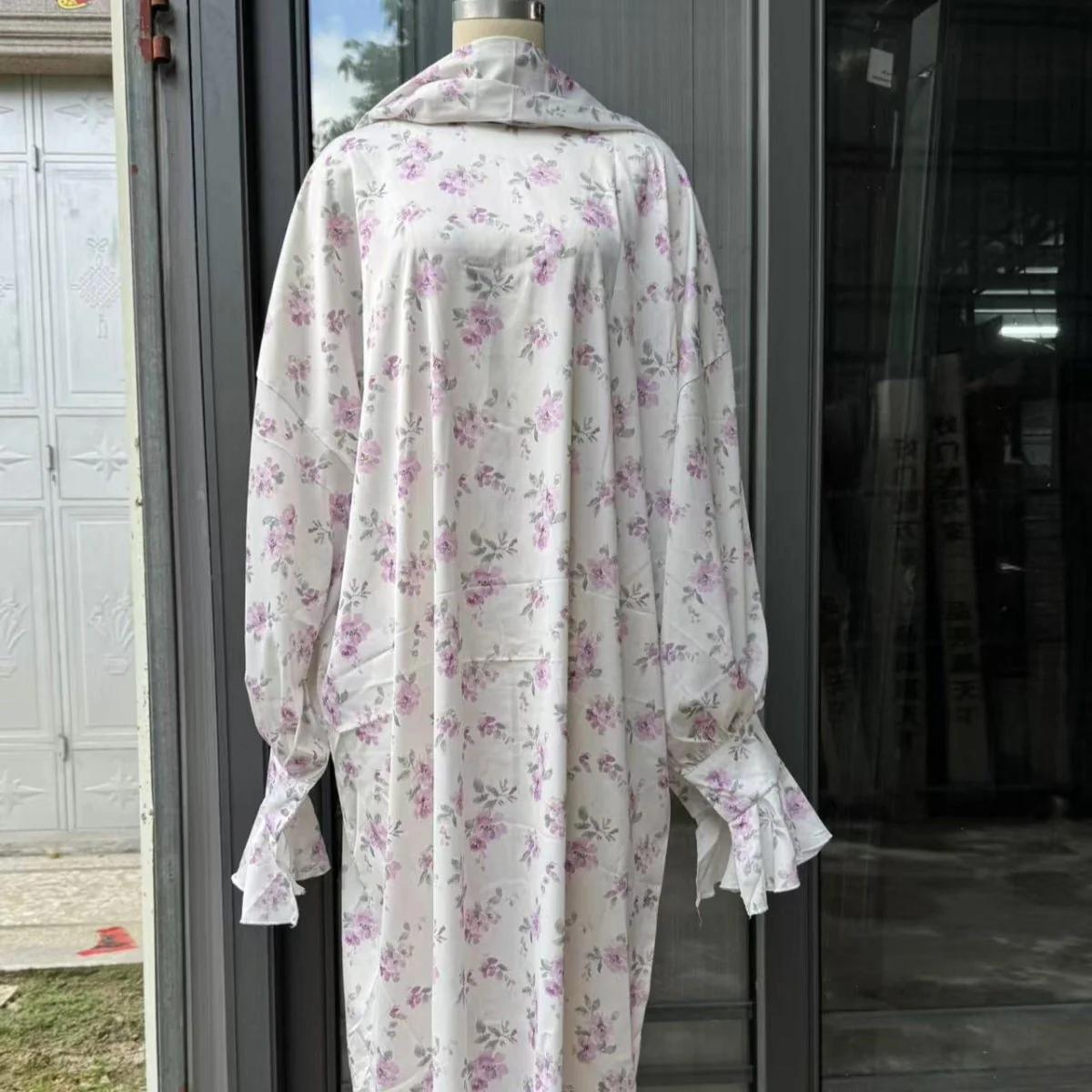 Floral Print Abaya with Matching Hijab (MA413) - Image 8