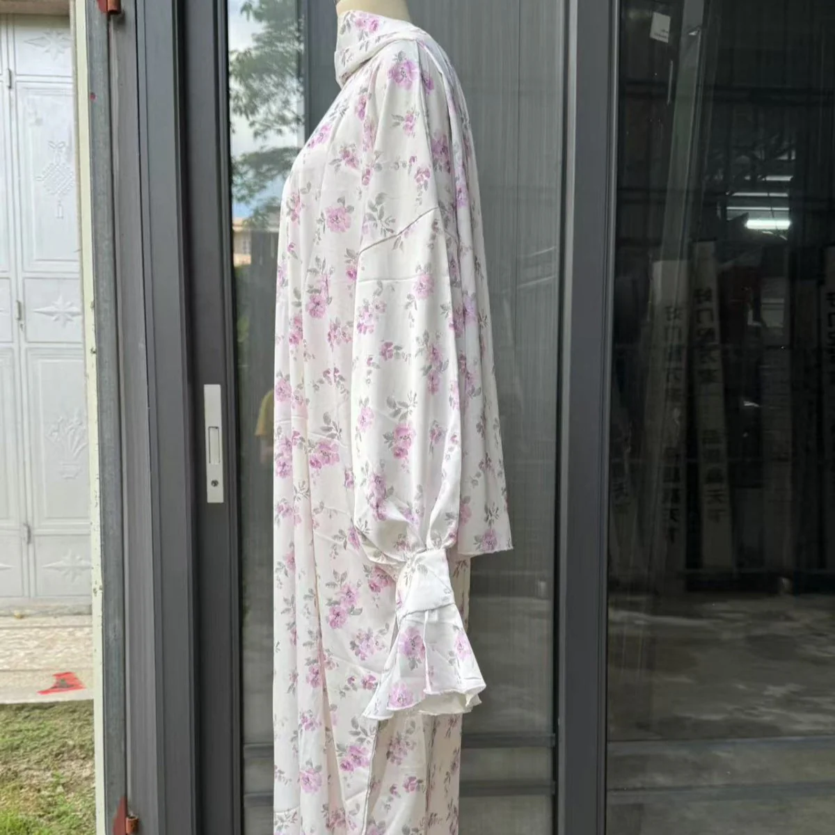 Floral Print Abaya with Matching Hijab (MA413) - Image 9