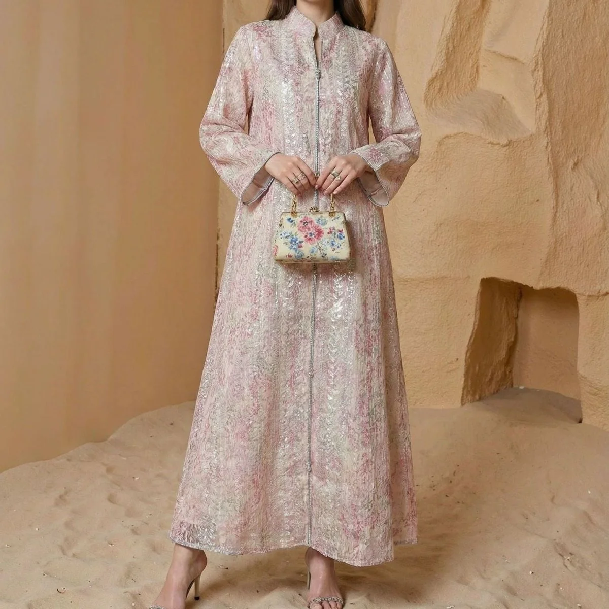 Floral Print Abaya(MA394) - Image 2