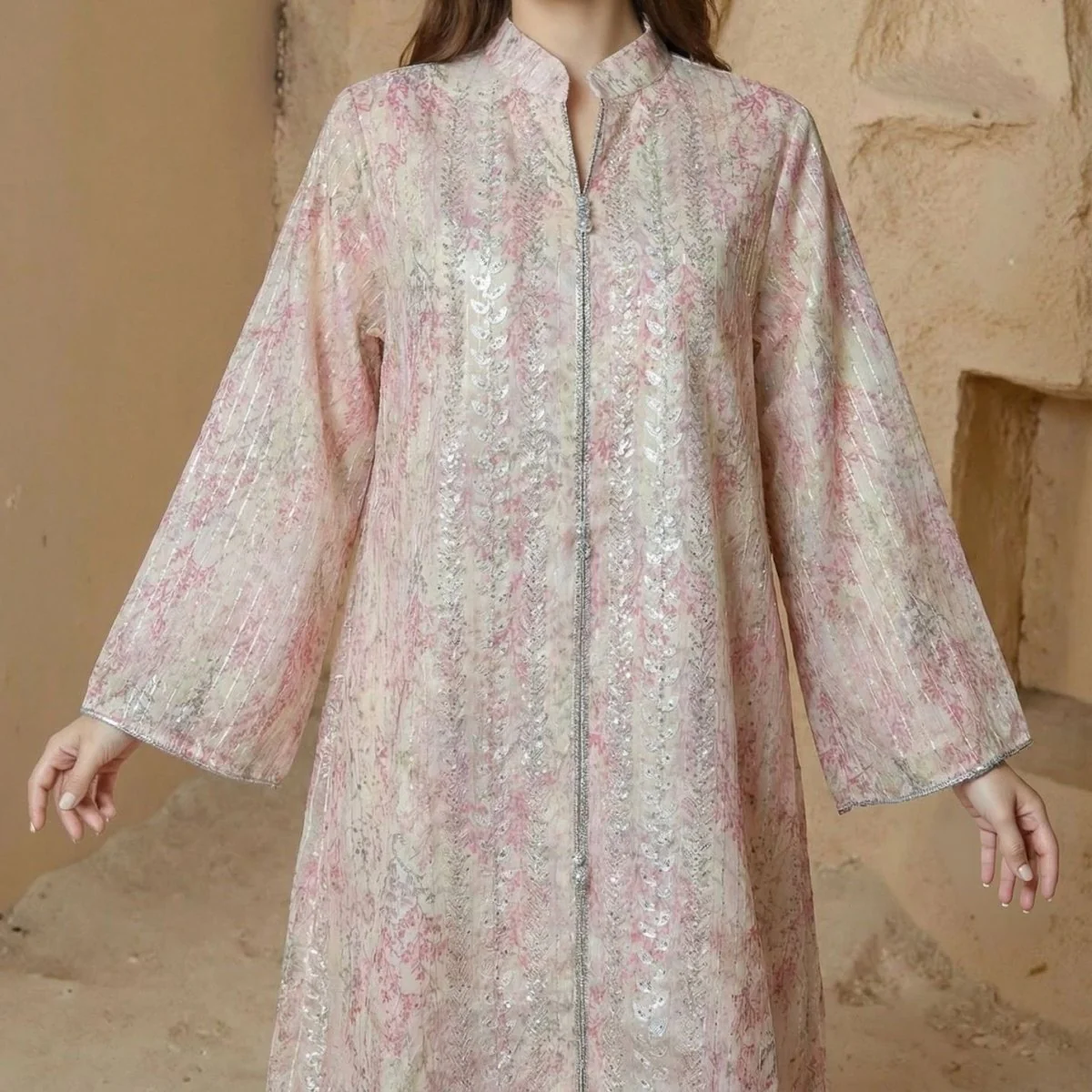 Floral Print Abaya(MA394) - Image 4