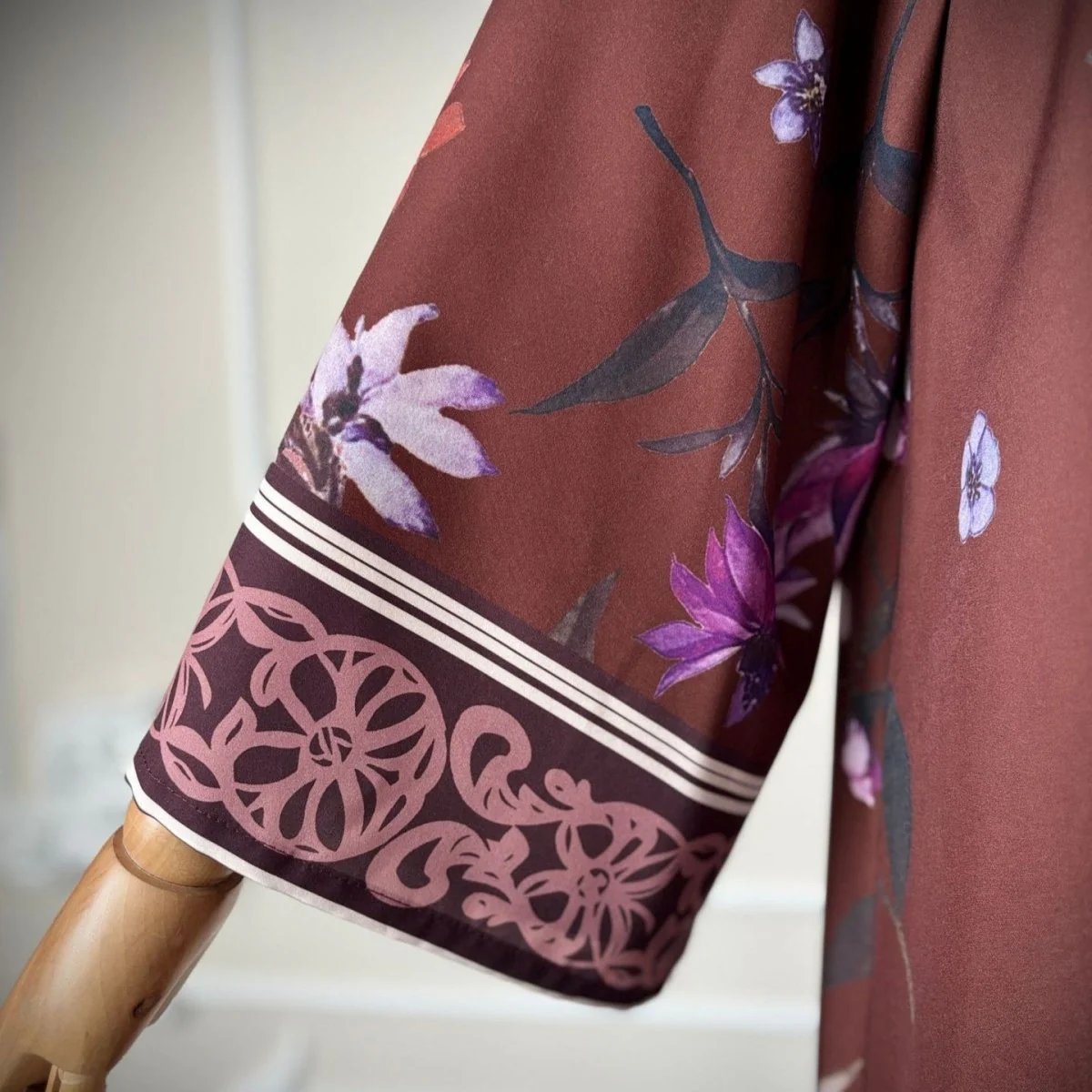 Floral Printed Abaya Set with Hijab (MOA267) - Image 19